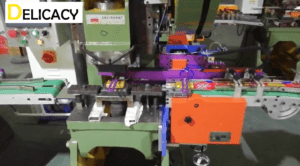 Mechanical arm auto feeding system for rectangular can body making