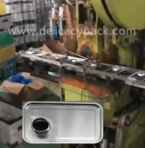 Rectangular can top lid hole punching machine
