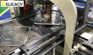 Square can top handle and ear welder